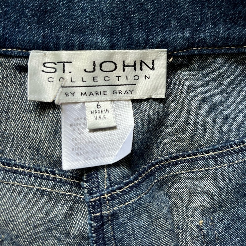 St. John Sport Vintage High Waisted Mom Jeans Blue Size 6 Marie Gray - Picture 9 of 17